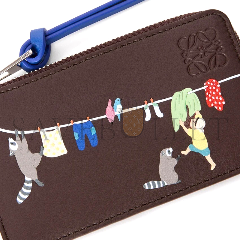 L0ew* CATS COIN CARDHOLDER IN CLASSIC CALFSKIN C643Z40XAO (13*7.5cm)